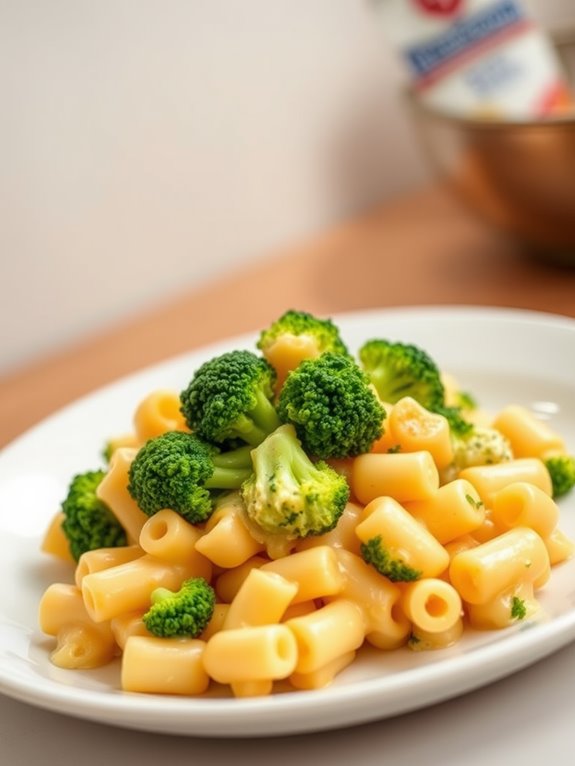 cheesy broccoli pasta dish