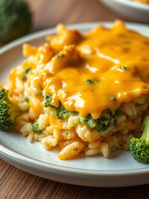 cheesy broccoli rice dish