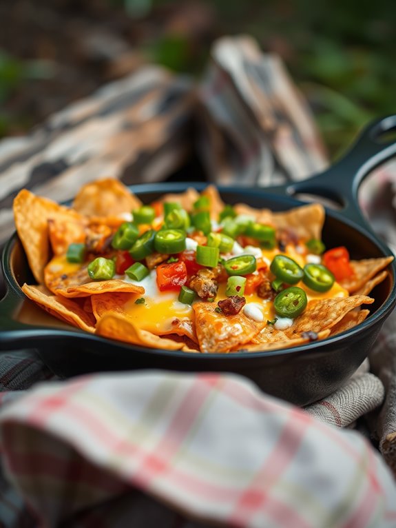 cheesy campfire nachos delight