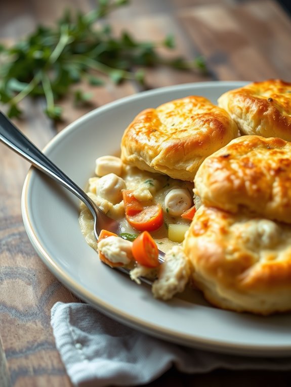 cheesy chicken pot pie