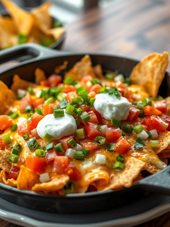 cheesy crispy loaded nachos