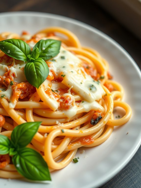 cheesy garlic herb pasta