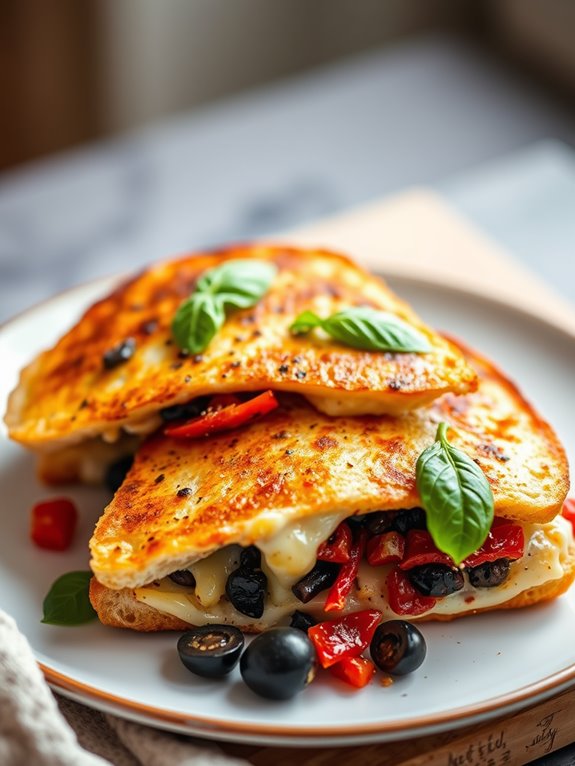 cheesy mediterranean panini recipe