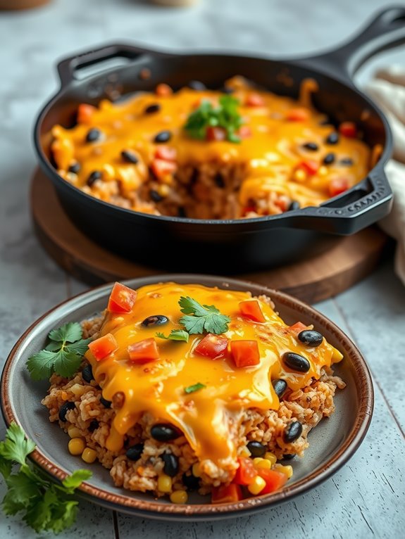 cheesy mexican rice dish