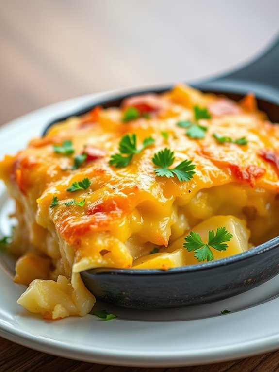 cheesy potato skillet bake