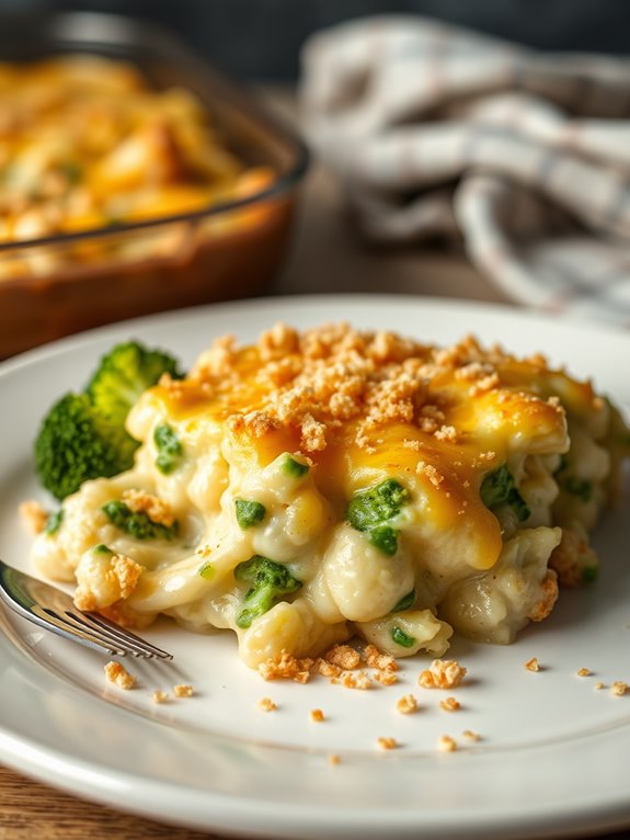 cheesy vegetable casserole dish