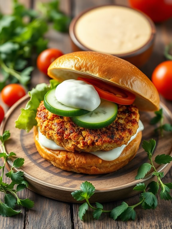 chickpea based mediterranean burger recipe