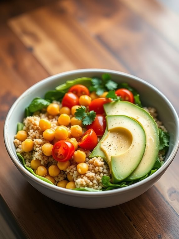 chickpea quinoa burrito bowl