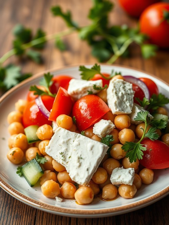 chickpea salad with mediterranean flavors