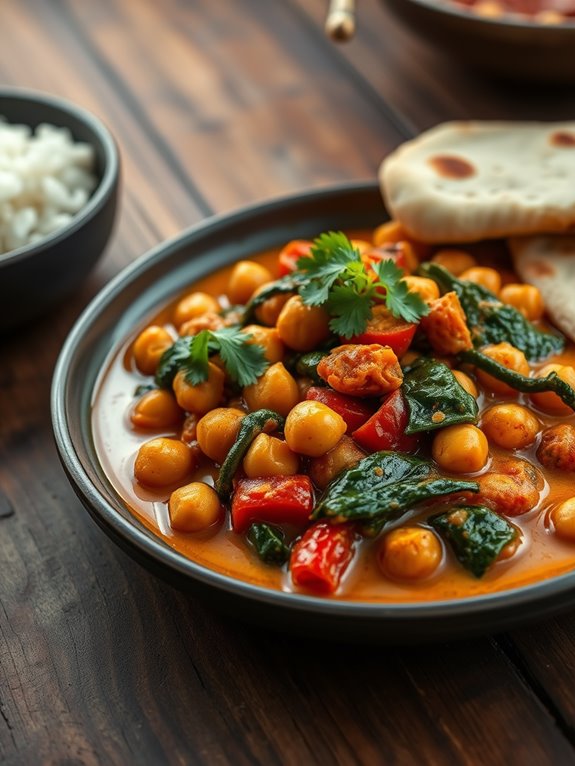 chickpea spinach curry recipe