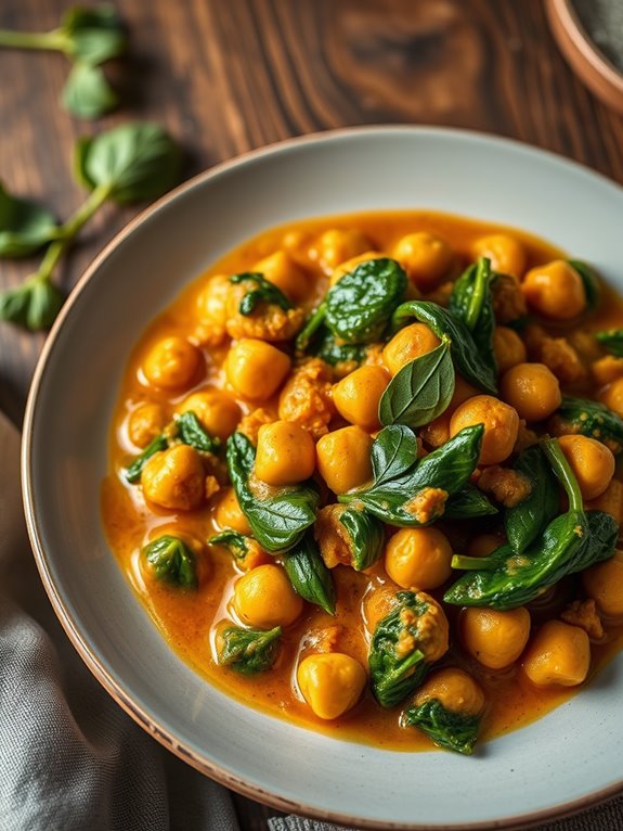 chickpea spinach curry recipe