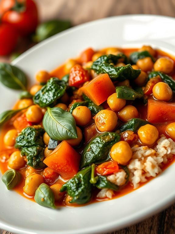 chickpea spinach stew recipe