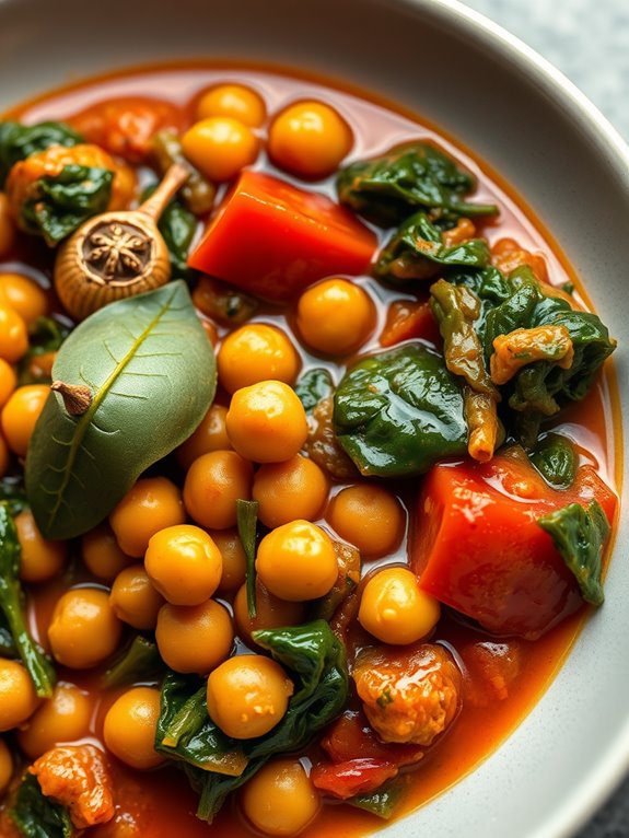 chickpea spinach stew recipe