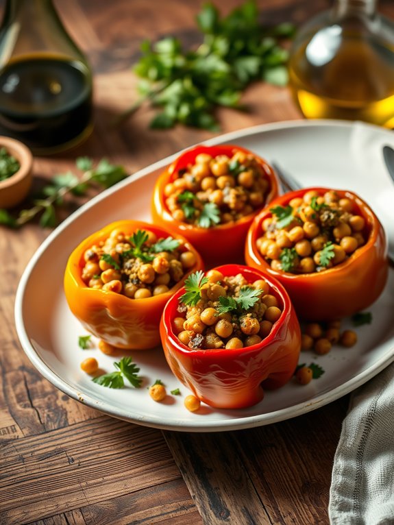 chickpeas and peppers dish