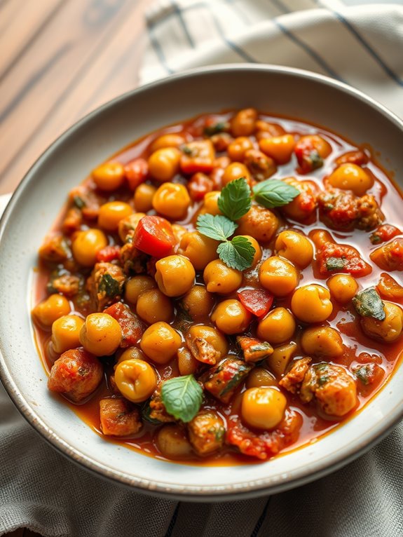 chickpeas in mediterranean chili