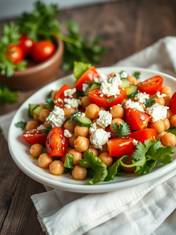 chickpeas mediterranean flavors combined