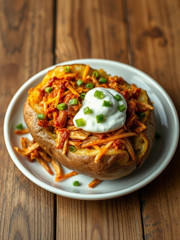 chipotle chicken stuffed potato