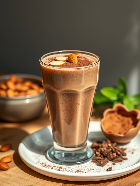 chocolate almond breakfast smoothie