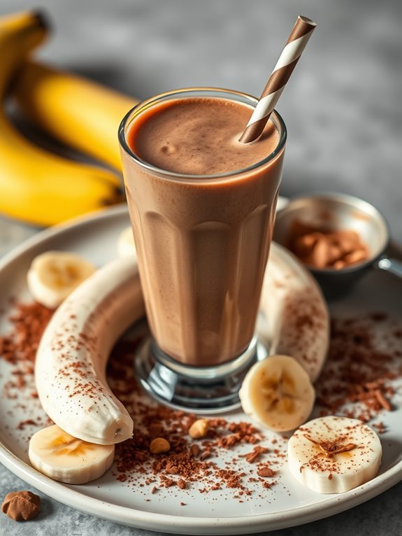 chocolate banana protein shake