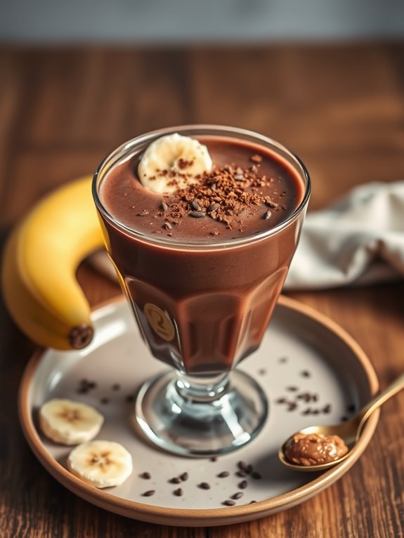 chocolate banana protein smoothie