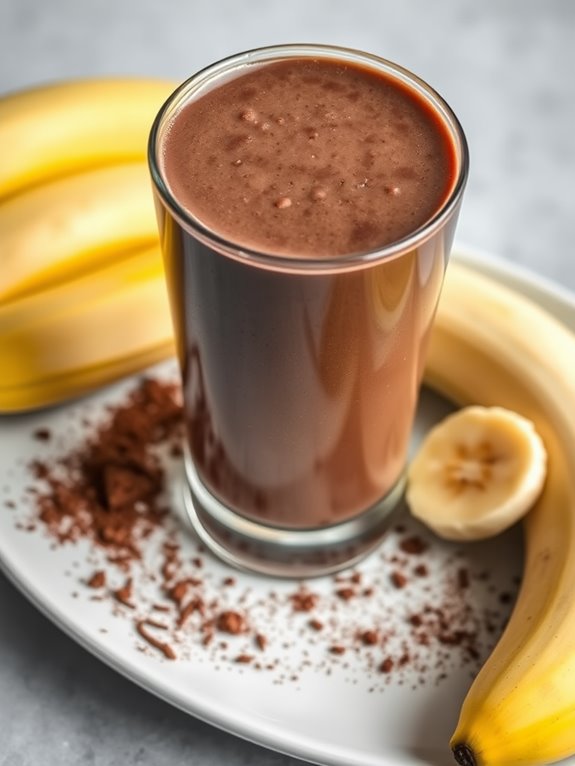 chocolate banana protein smoothie