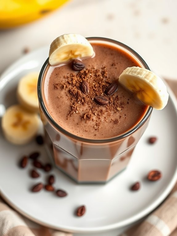 chocolate banana protein smoothie