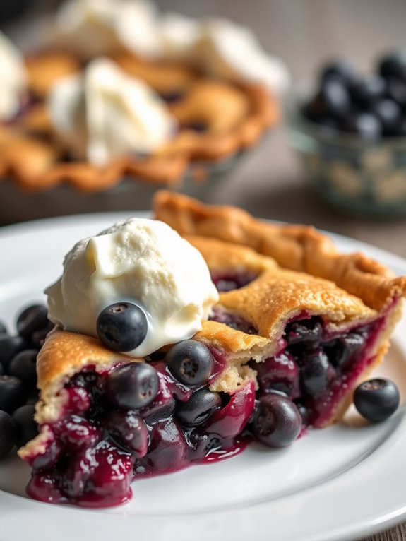 chocolate blueberry dessert pie