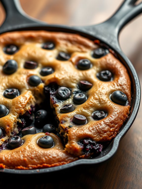 chocolate blueberry skillet cake