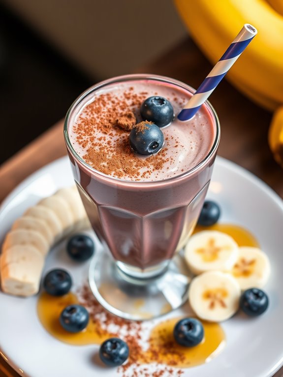 chocolate blueberry smoothie delight