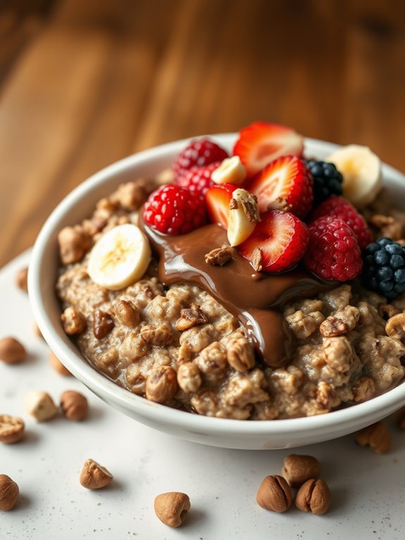 chocolate hazelnut oatmeal delight