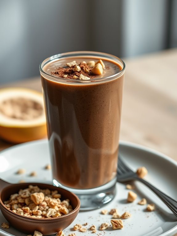 chocolate hazelnut oatmeal smoothie