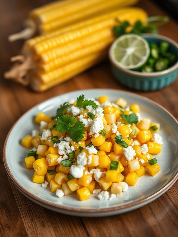 cilantro and lime corn salad