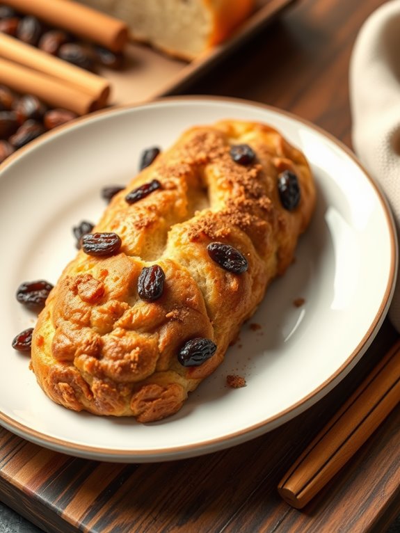 cinnamon raisin no knead bread