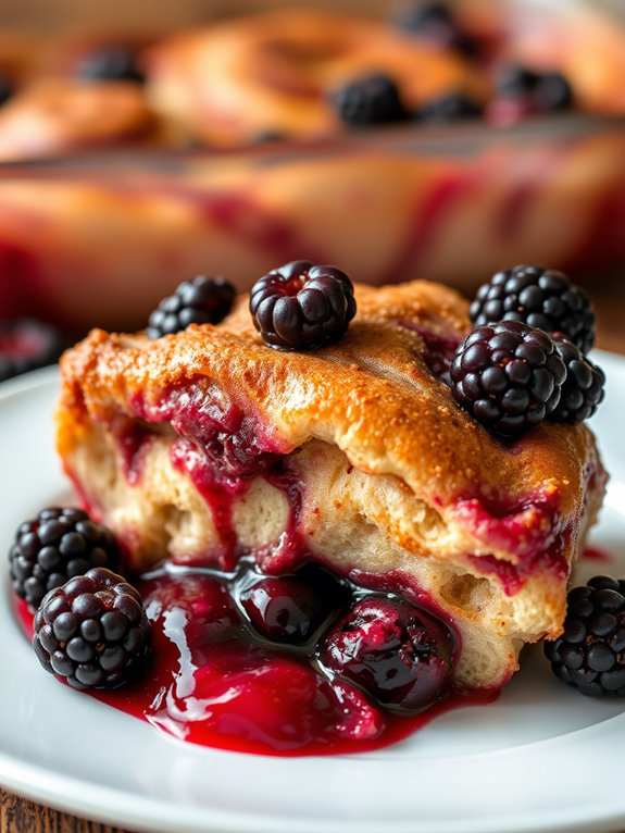 cinnamon roll blackberry dessert