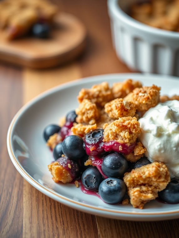 cinnamon roll blueberry dessert