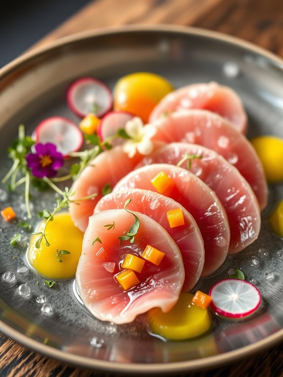 citrus dressed ahi tuna carpaccio