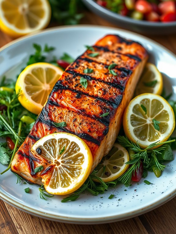 citrusy herb infused salmon dish