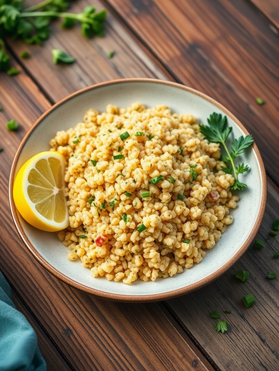 citrusy quinoa with herbs