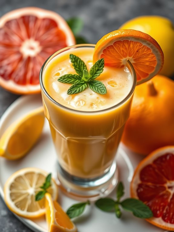 citrusy smoothie for refreshment