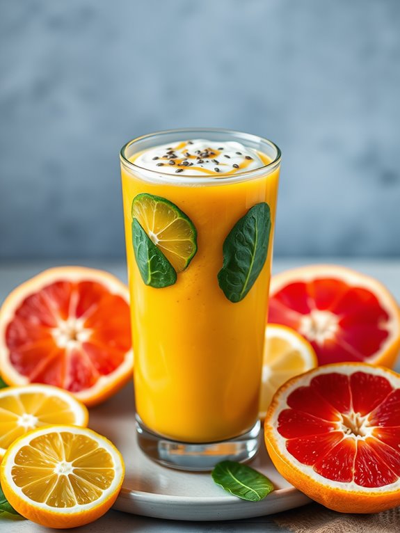 citrusy smoothie for refreshment