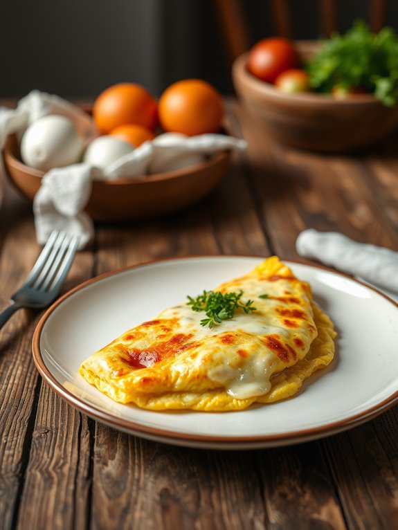 classic cheese filled omelet