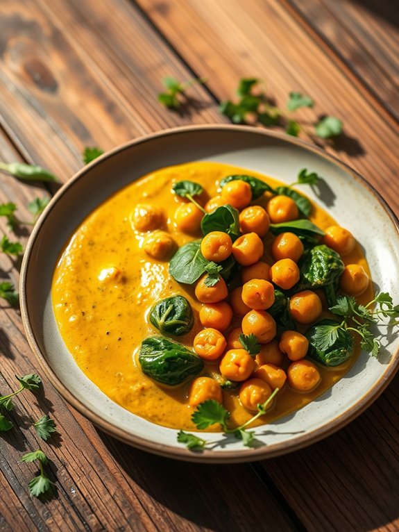 coconut chickpeas in curry