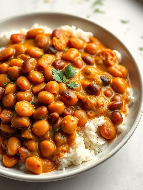 coconut curry flavored beans