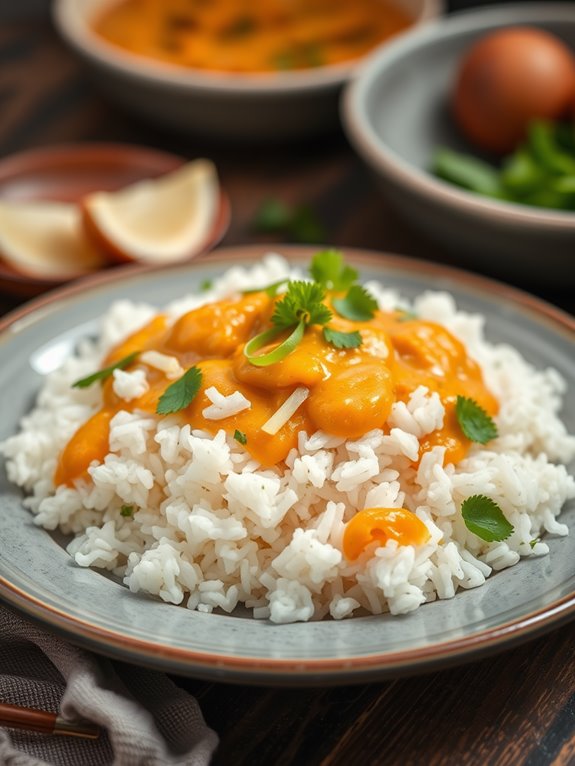 coconut curry with jasmine rice