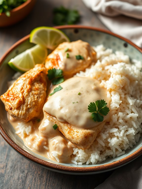 coconut infused chicken and rice