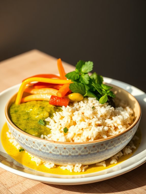 coconut infused green curry bowl