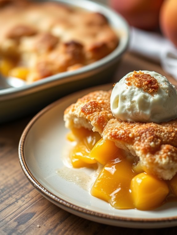 coconut milk peach dessert