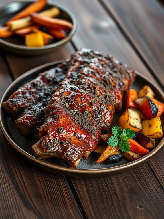 coffee rubbed smoked ribs