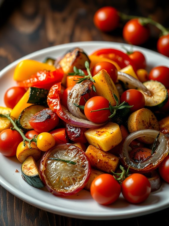 colorful roasted vegetable mix