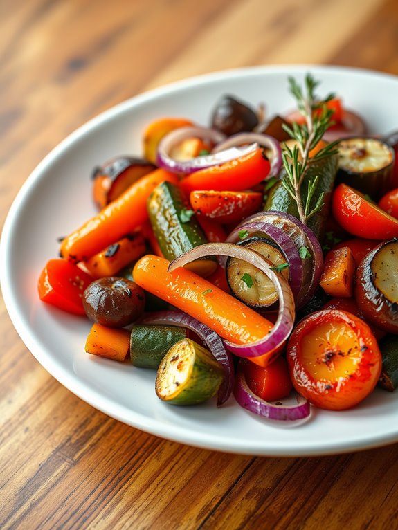 colorful roasted vegetable mix